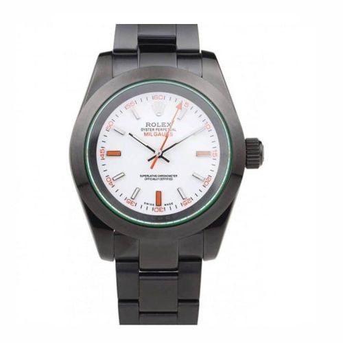 Rolex Milgauss Pro-Hunter Tinted Green Saphire White Dial PR116610 Men Watch 40MM