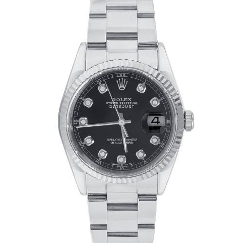 Rolex Datejust 16220 Black Diamond Dial